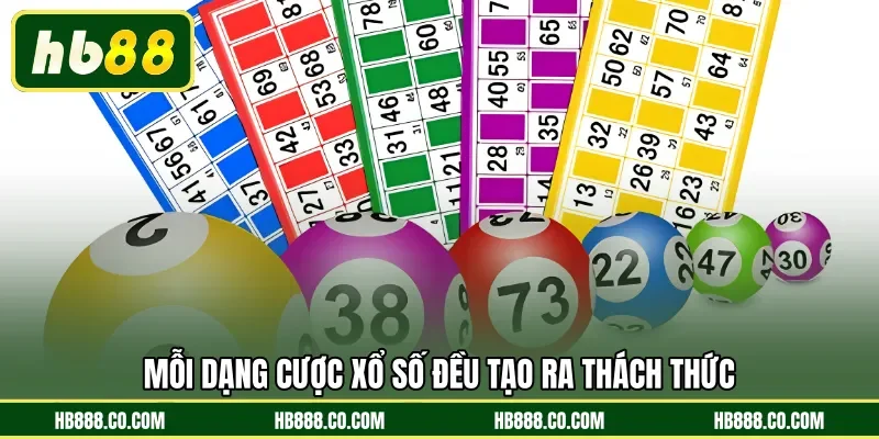 Mỗi dạng cược xổ số đều tạo ra thách thức 